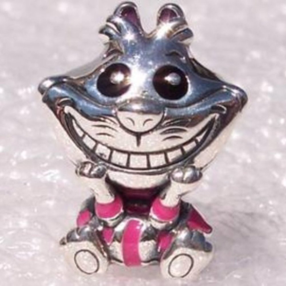 S925 Sterling Silver Cheshire Cat Charm